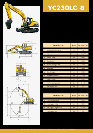 Excavadoras de orugas Yuchai YC230LC-8