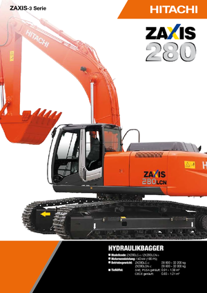 Excavadoras de orugas Hitachi ZX 280 LCN-3
