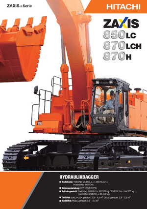 Excavadoras de orugas Hitachi ZX 870 H 3 LD