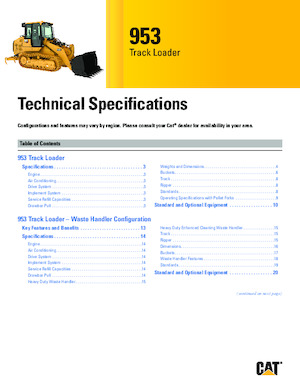 Cargadoras de orugas Caterpillar 953