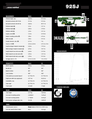 Plataformas telescópicas de orugas TEUPEN TC92SJ 
