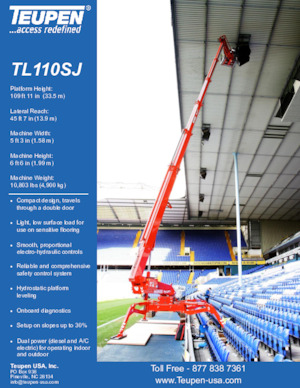Plataformas telescópicas de orugas TEUPEN TL110SJ 