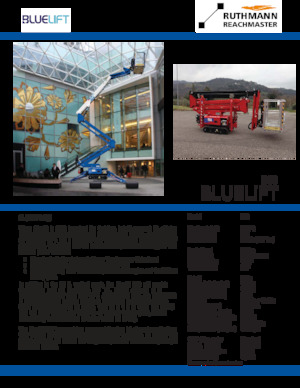 Plataformas articuladas de orugas Ruthmann BLUELIFT B53