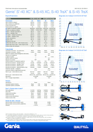 Plataformas telescópicas de orugas Genie S-40 TraX