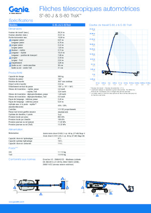 Plataformas telescópicas de orugas Genie S-80 J TraX