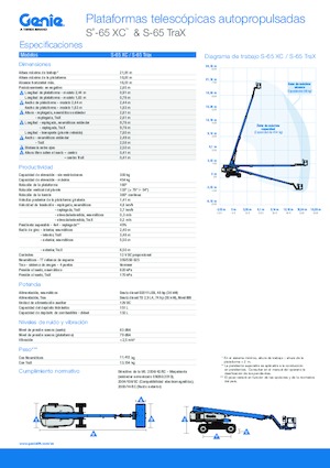 Plataformas telescópicas de orugas Genie S-65 TraX