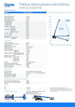 Plataformas telescópicas de orugas Genie S-65 TraX