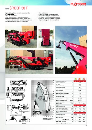 Plataformas telescópicas de orugas Platform Basket SPIDER 30T ED