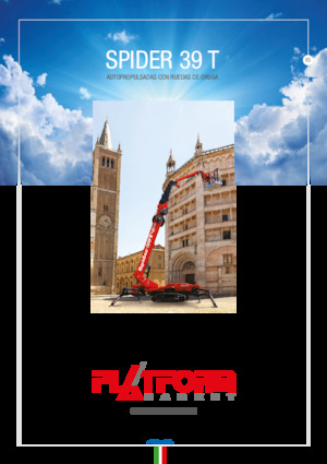 Plataformas telescópicas de orugas Platform Basket SPIDER 39 T