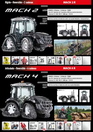 Tractores agrículas de orugas Carraro Mach 2 R