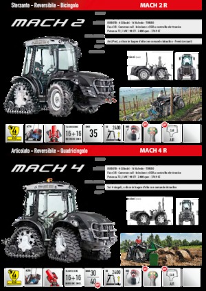 Tractores agrículas de orugas Carraro Mach 2 R