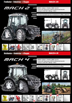 Tractores agrículas de orugas Carraro Mach 4 R