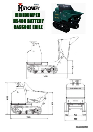 Dúmperes de orugas Hinowa HS 400 Battery