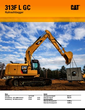 Excavadoras de orugas Caterpillar 313F L GC