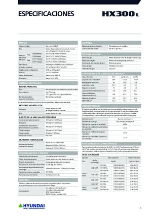 Excavadoras de orugas Hyundai HX300L