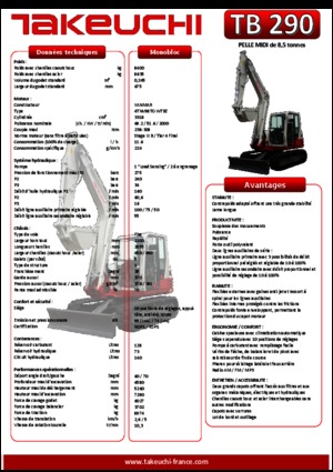 Excavadoras de orugas Takeuchi TB290