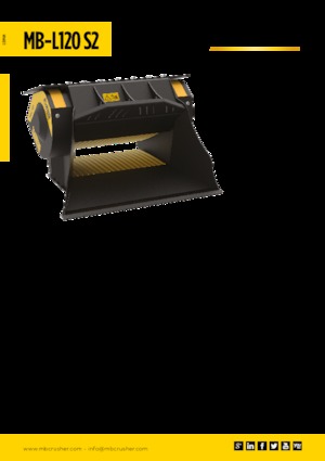 Cucharas trituradoras MB Crusher MB-L120 S2