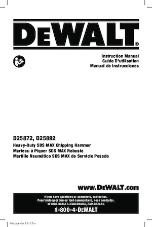 Martillos de demolición y rompedores DEWALT D25892K