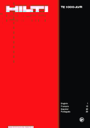 Martillos de demolición y rompedores Hilti TE 1000-AVR