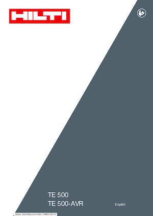 Martillos de demolición y rompedores Hilti TE 500-AVR