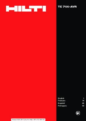 Martillos de demolición y rompedores Hilti TE 700-AVR