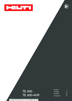 Martillos de demolición y rompedores Hilti TE 800-AVR