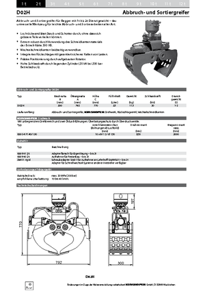 Pinzas de demolición clasificadoras Kinshofer D 02 H