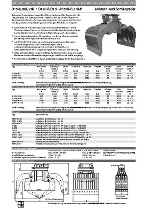 Pinzas de demolición clasificadoras Kinshofer D 27 H-P 115