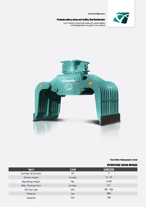 Pinzas de demolición clasificadoras Everdigm EMG 20