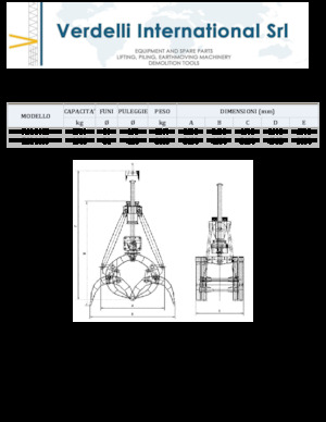 Pinzas de demolición clasificadoras Verdelli F.M. 1600