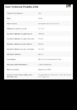 Pinzas de demolición clasificadoras Caterpillar G306