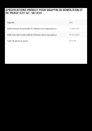 Pinzas de demolición clasificadoras Caterpillar G317 GC