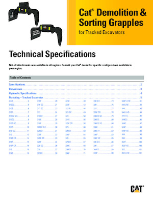 Pinzas de demolición clasificadoras Caterpillar G318