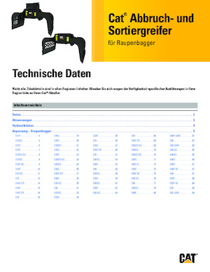 Pinzas de demolición clasificadoras Caterpillar G318-WH