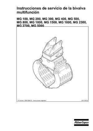Pinzas de demolición clasificadoras Atlas Copco MG 100