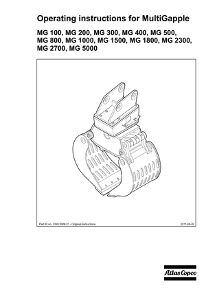 Pinzas de demolición clasificadoras Atlas Copco MG 100