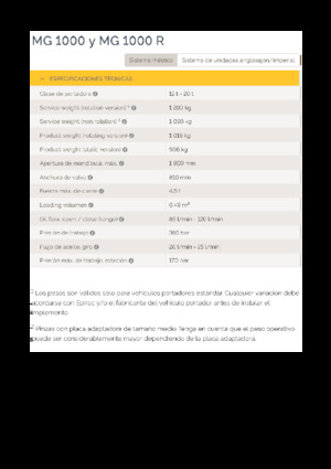 Pinzas de demolición clasificadoras Epiroc MG 1000 R 