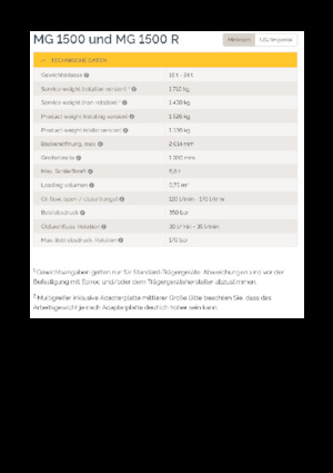 Pinzas de demolición clasificadoras Epiroc MG 1500 R 