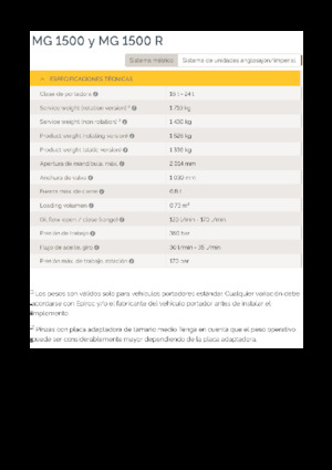 Pinzas de demolición clasificadoras Epiroc MG 1500 R 