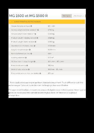 Pinzas de demolición clasificadoras Epiroc MG 1500 R 