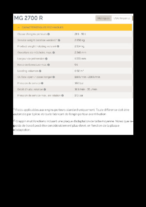 Pinzas de demolición clasificadoras Epiroc MG 2700 R