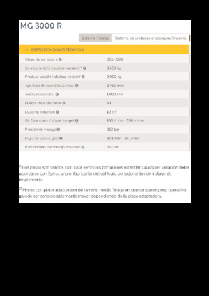 Pinzas de demolición clasificadoras Epiroc MG 3000 R