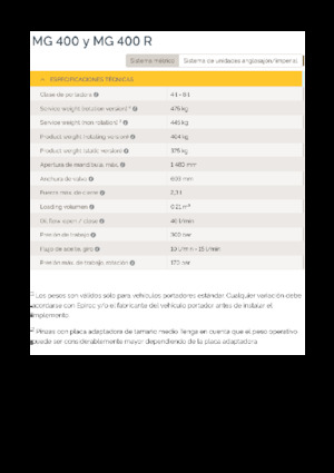 Pinzas de demolición clasificadoras Epiroc MG 400
