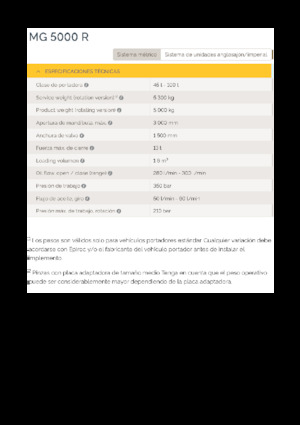 Pinzas de demolición clasificadoras Epiroc MG 5000 R