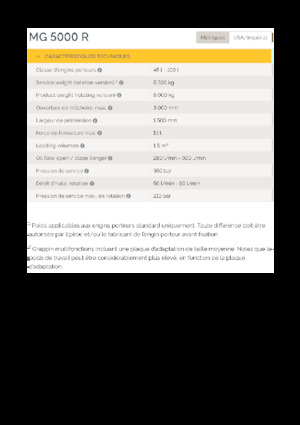 Pinzas de demolición clasificadoras Epiroc MG 5000 R