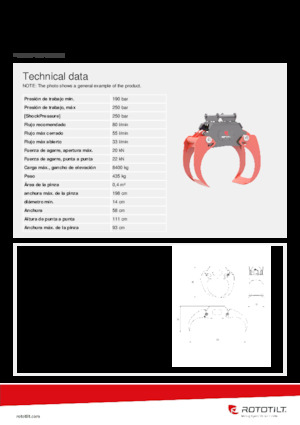 Pinzas de demolición clasificadoras Rototilt® MG60