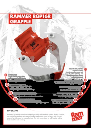 Pinzas de demolición clasificadoras Rammer RGP16R