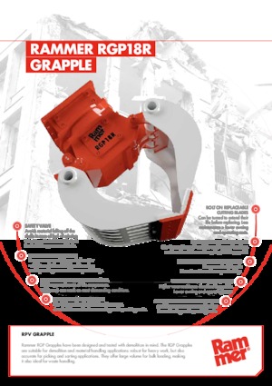 Pinzas de demolición clasificadoras Rammer RGP18R