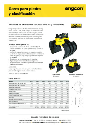 Pinzas de demolición clasificadoras engcon SG06