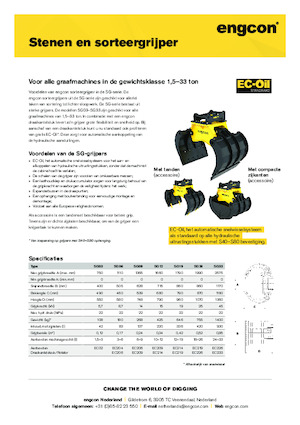 Pinzas de demolición clasificadoras engcon SG06